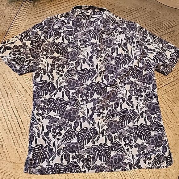 Tommy Bahama silk turtle Hawaiian shirt size L - Picture 9 of 11